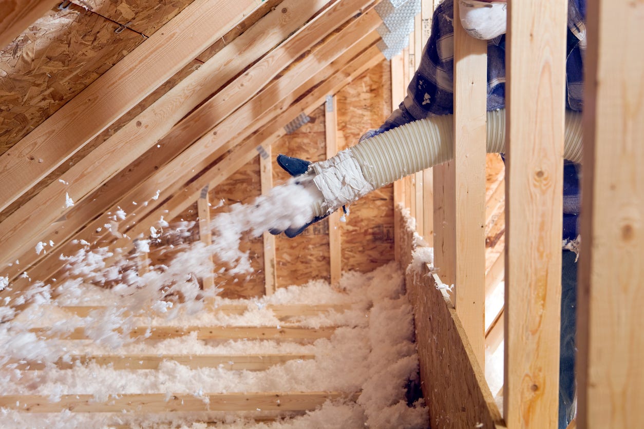 Blown-in insulation