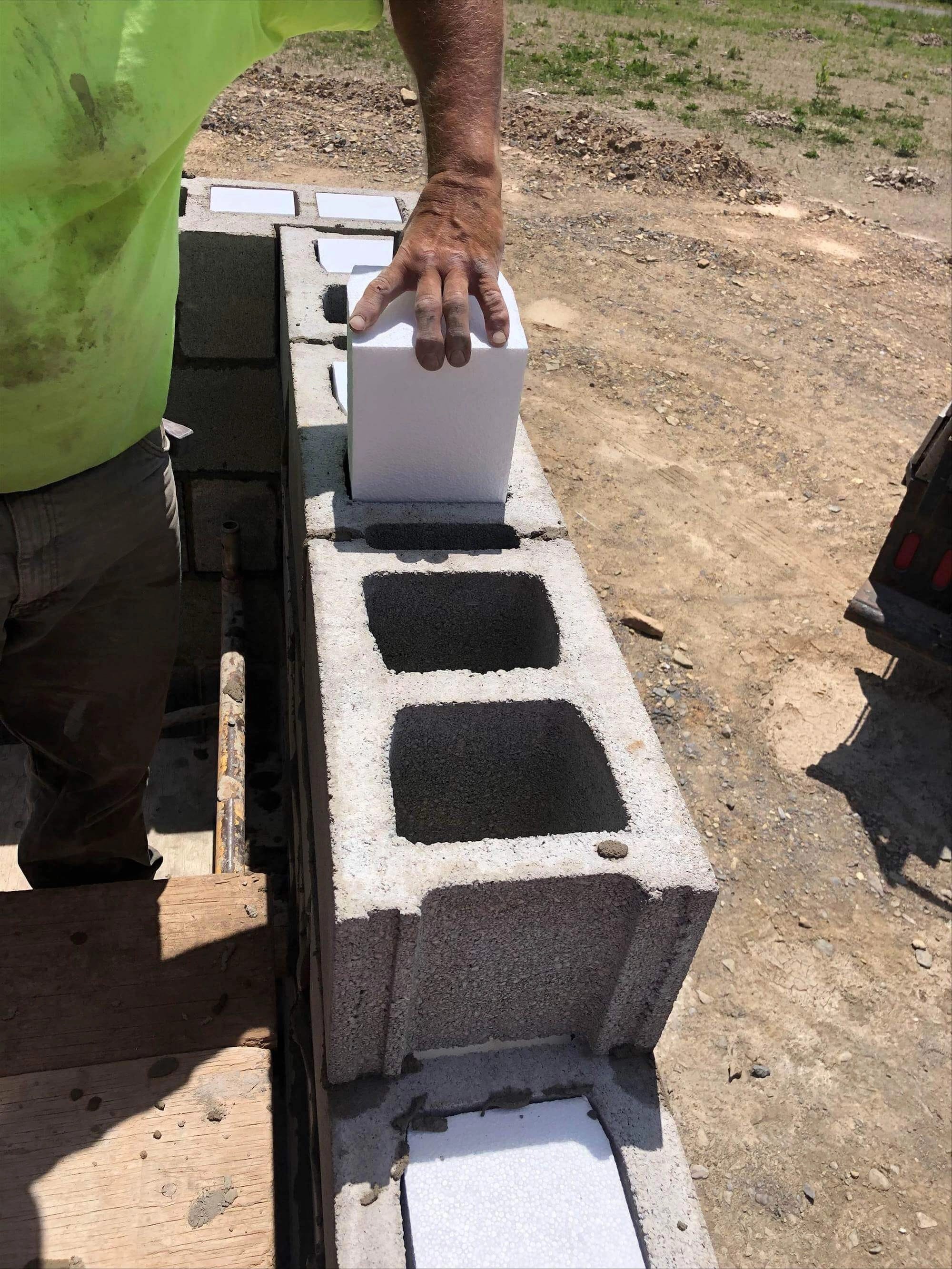 Concrete block insulation