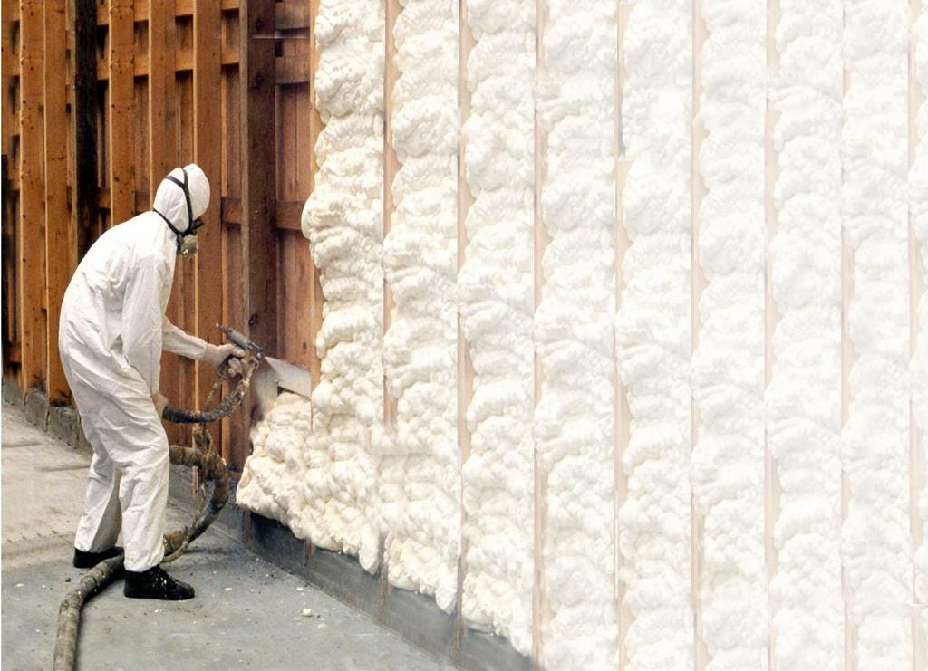 Spray foam insulation