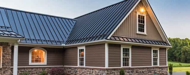 A standing seam metal roof